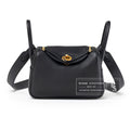 Hermès Mini Lindy I Black Clemence Gold Hardware