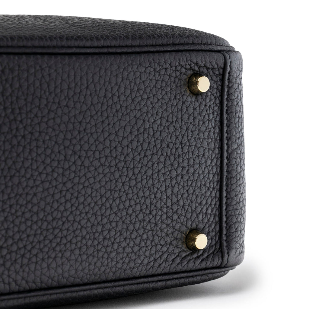Hermès Mini Lindy I Black Clemence Gold Hardware