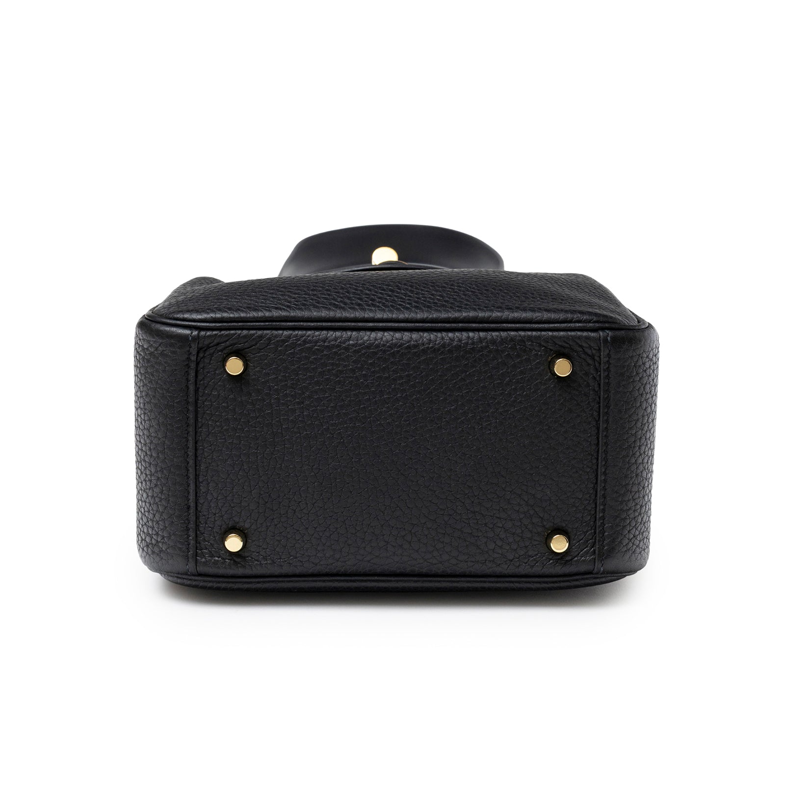 Hermès Mini Lindy I Black Clemence Gold Hardware