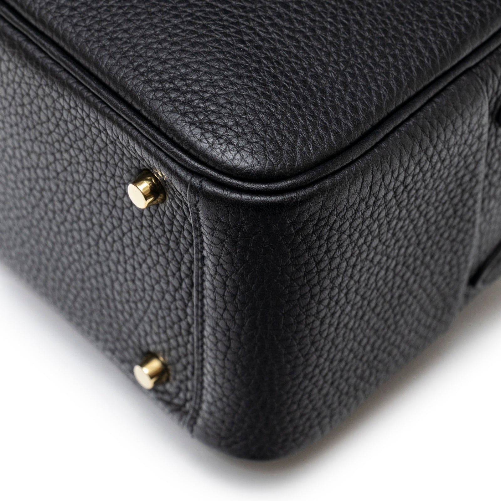 Hermès Mini Lindy I Black Clemence Gold Hardware