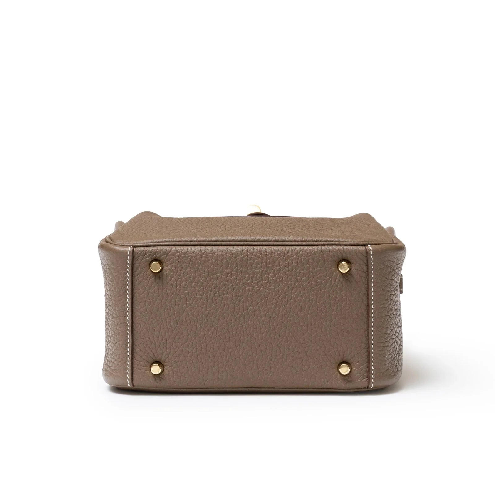 Hermès Mini Lindy I Etoupe Clemence Gold Hardware