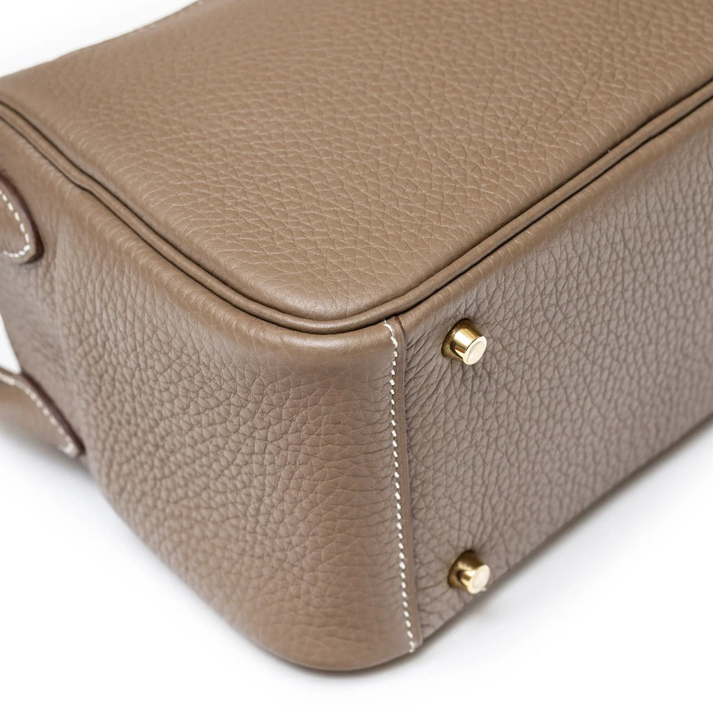 Hermès Mini Lindy I Etoupe Clemence Gold Hardware