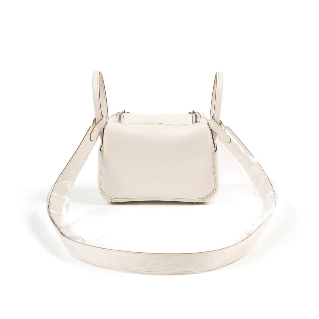 Hermès Mini Lindy I Gris Pale/Gris Meyer Swift Palladium Hardware