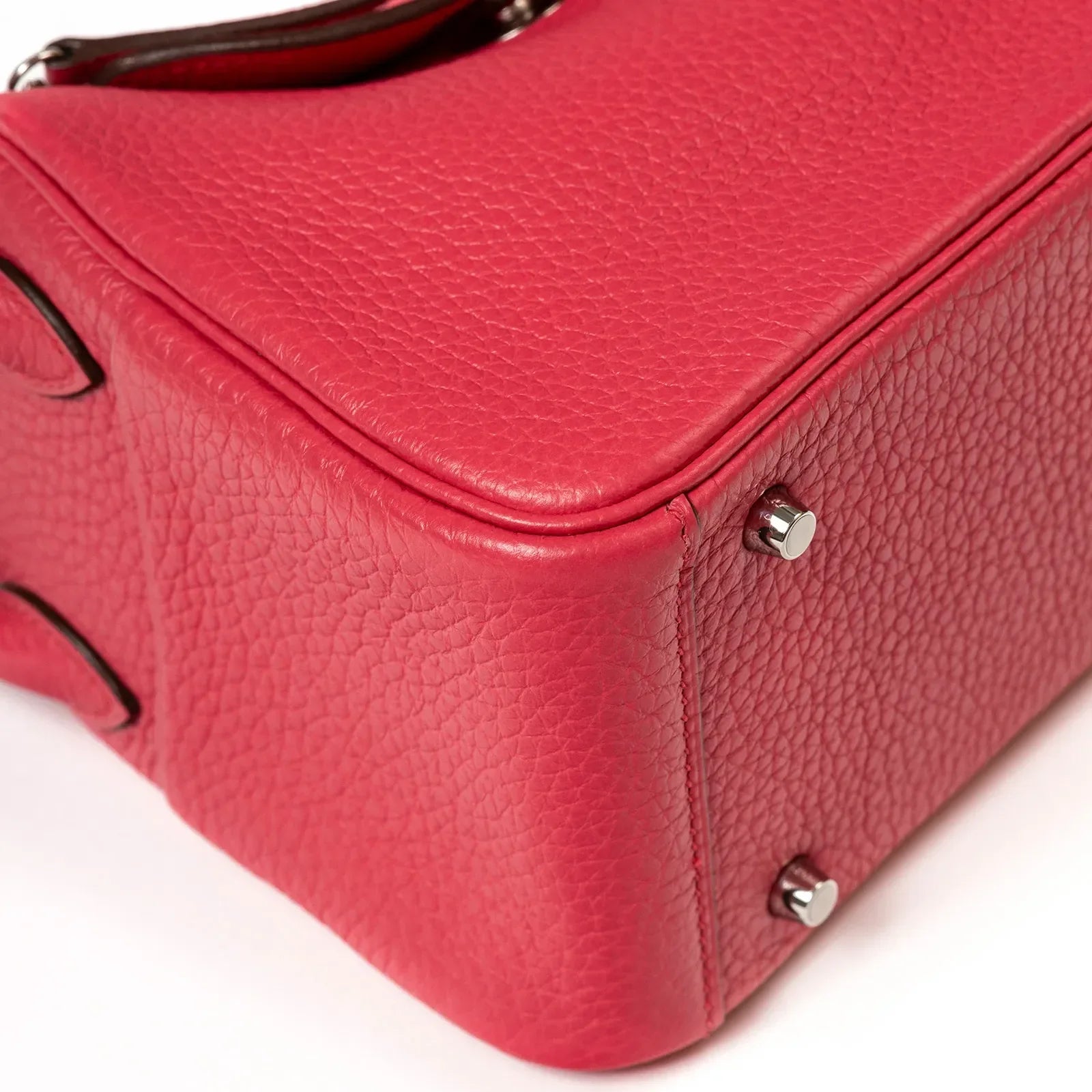 Hermès Mini Lindy I Rose Extreme Clemence Palladium Hardware