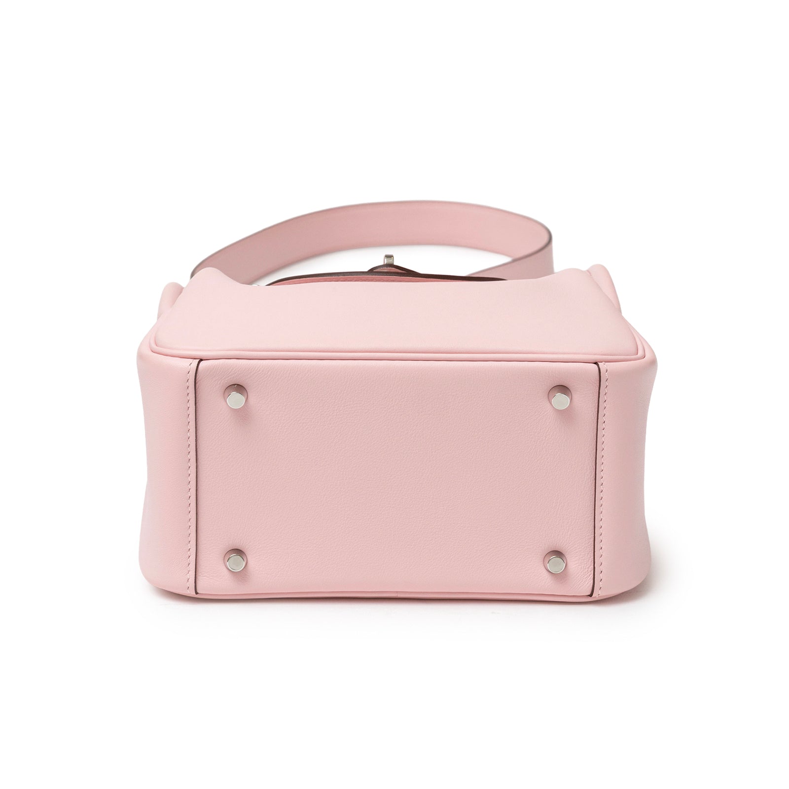 Hermès Mini Lindy II Rose Sakura Swift Palladium Hardware