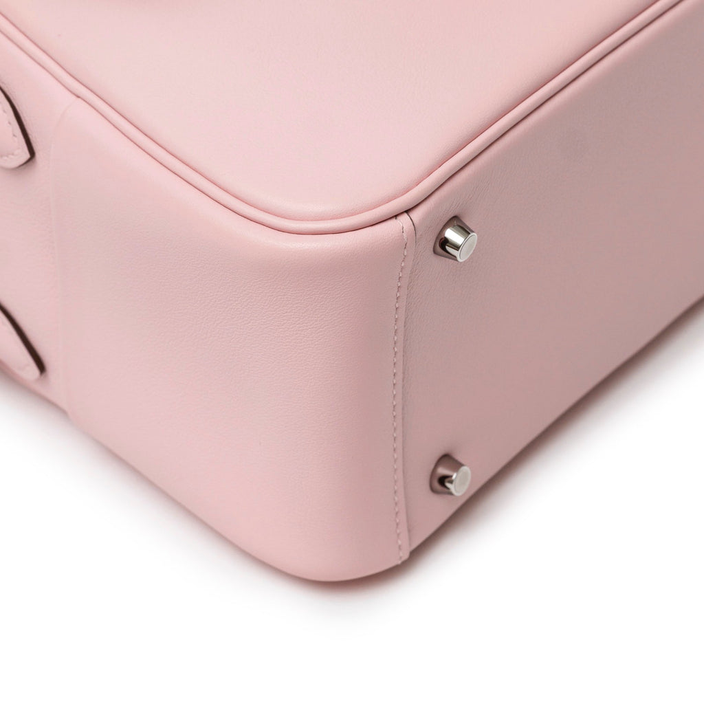 Hermès Mini Lindy II Rose Sakura Swift Palladium Hardware