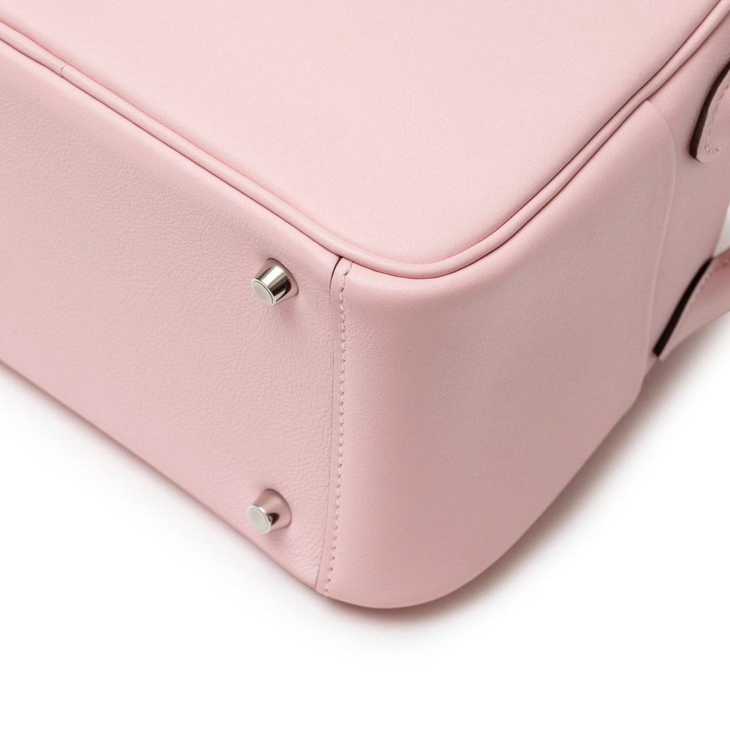 Hermès Mini Lindy II Rose Sakura Swift Palladium Hardware