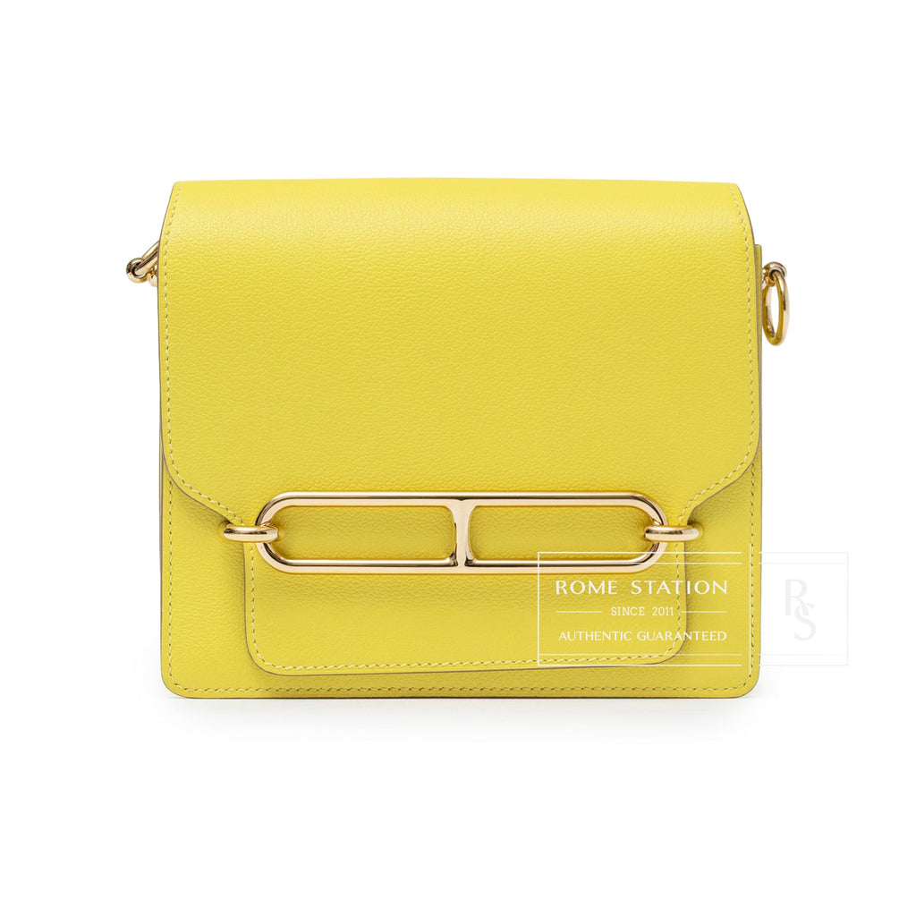 Hermès Mini Roulis Lime Evercolor Permabrass Hardware