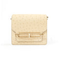 Hermès Mini Roulis Parchemin Ostrich Permabrass Hardware