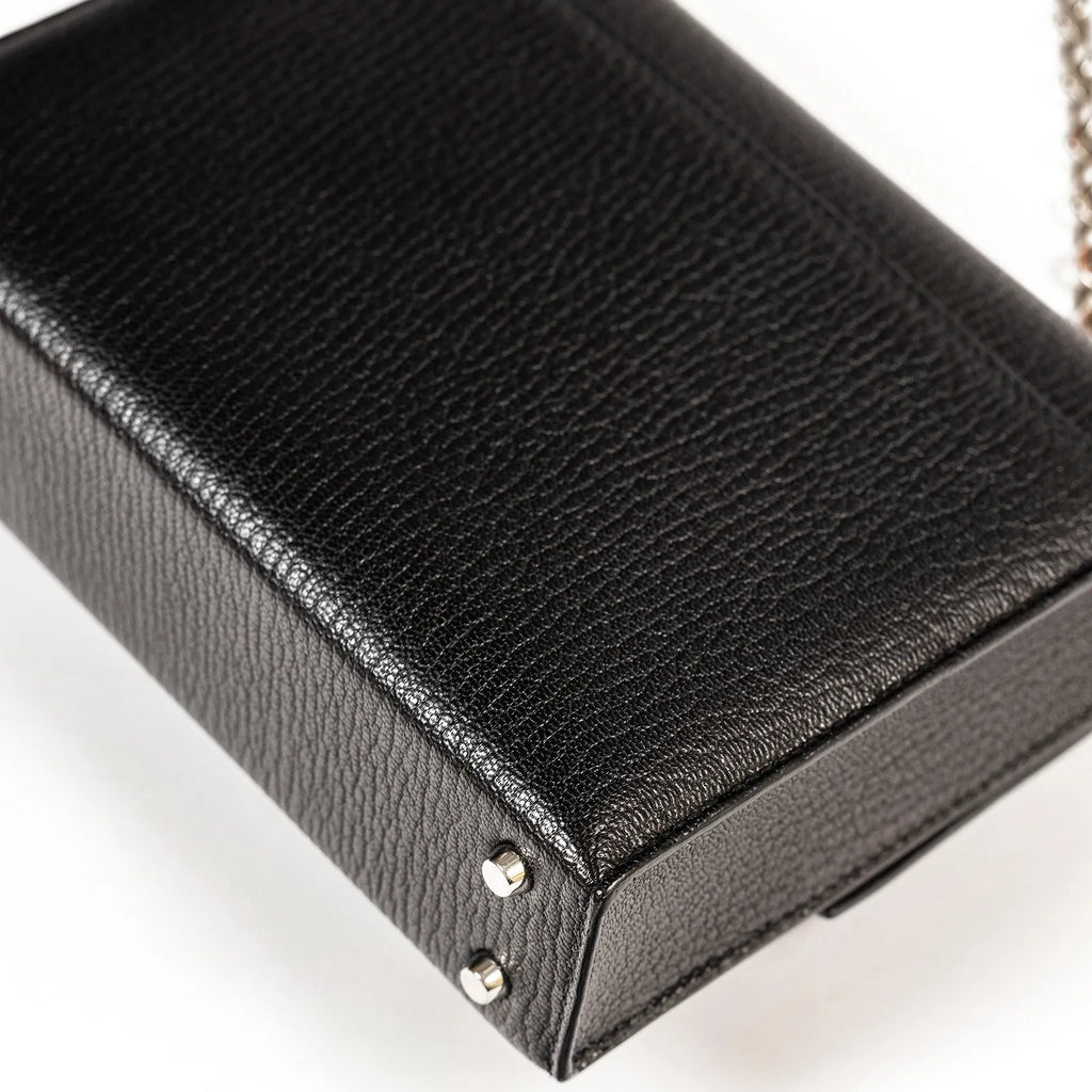 Hermès Mini Verrou Black Chevre Mysore Palladium Hardware