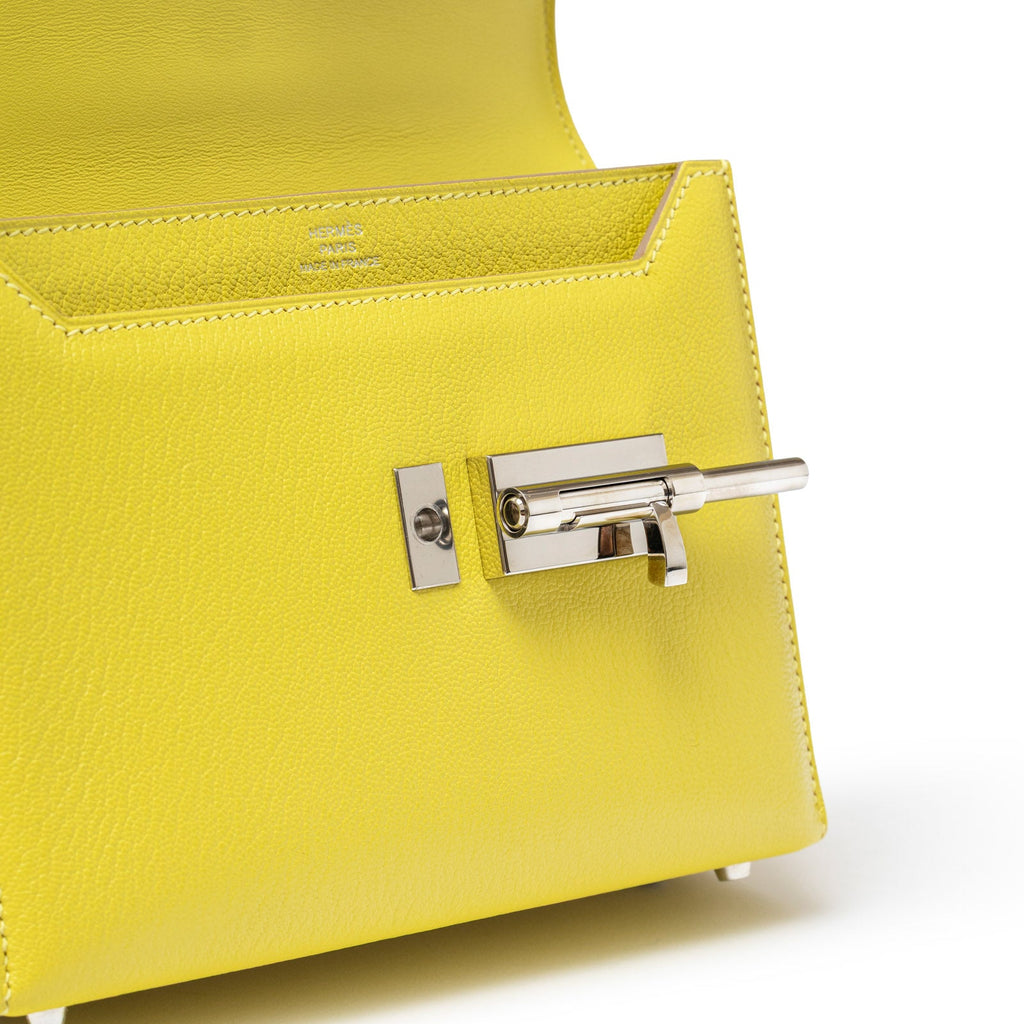 Hermès Mini Verrou Chaine Bag Lime Chevre Mysore Palladium Hardware