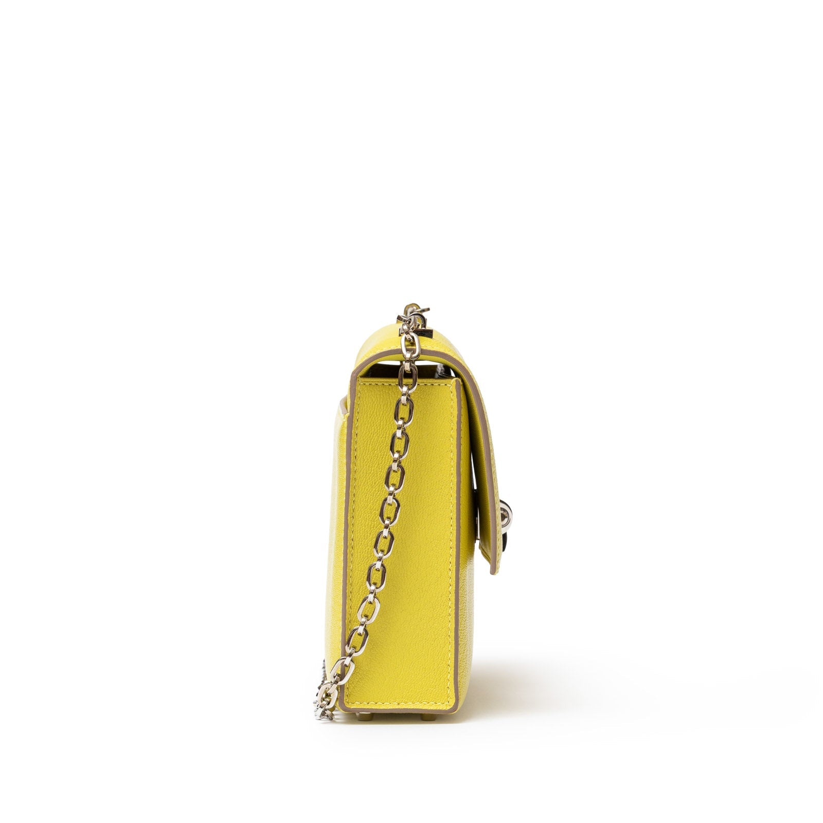 Hermès Mini Verrou Chaine Bag Lime Chevre Mysore Palladium Hardware
