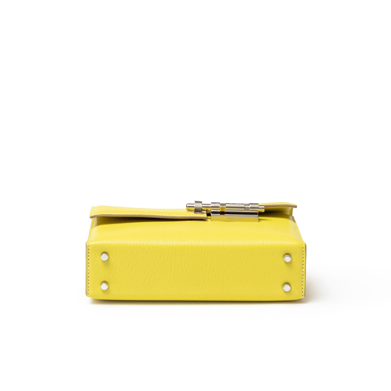 Hermès Mini Verrou Chaine Bag Lime Chevre Mysore Palladium Hardware
