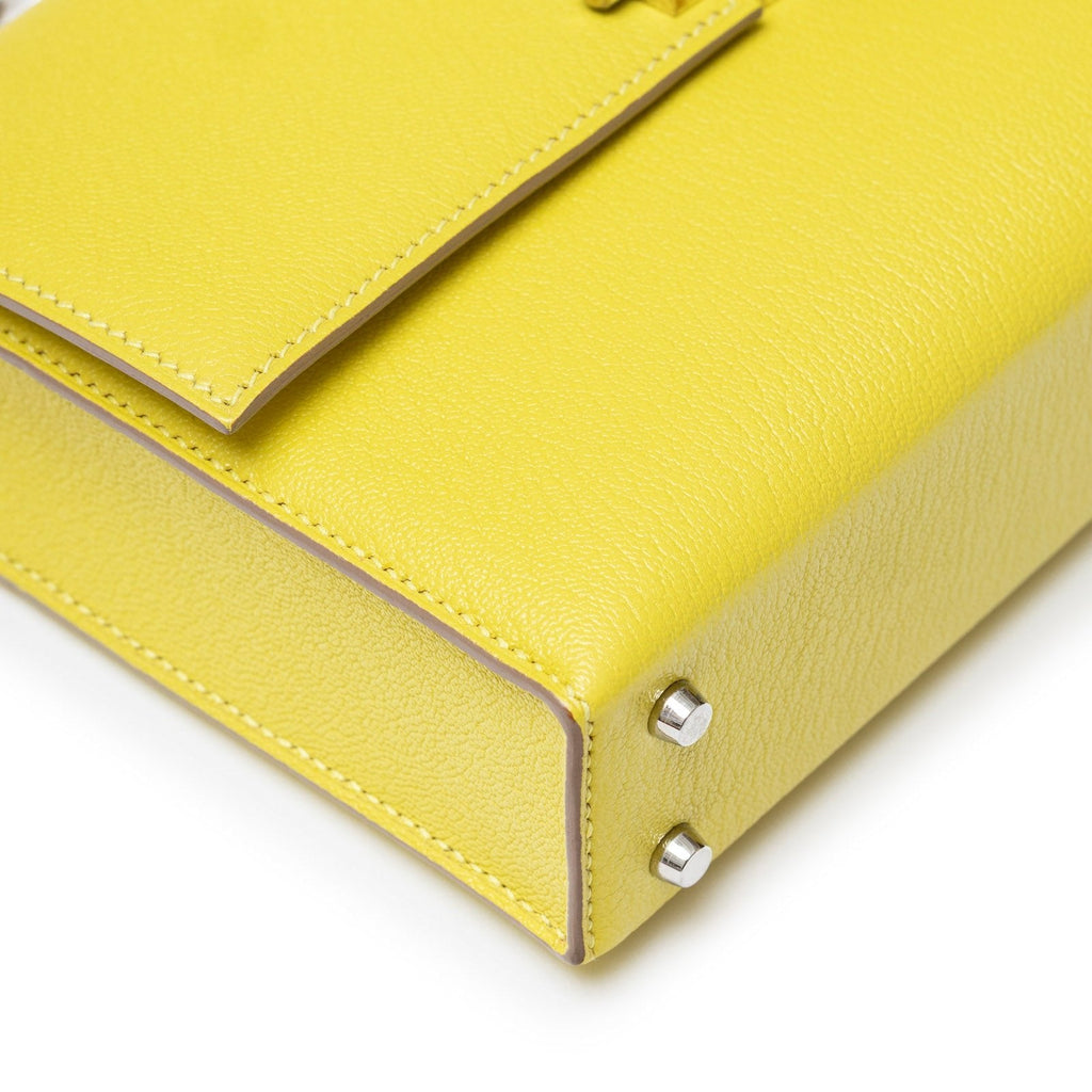 Hermès Mini Verrou Chaine Bag Lime Chevre Mysore Palladium Hardware