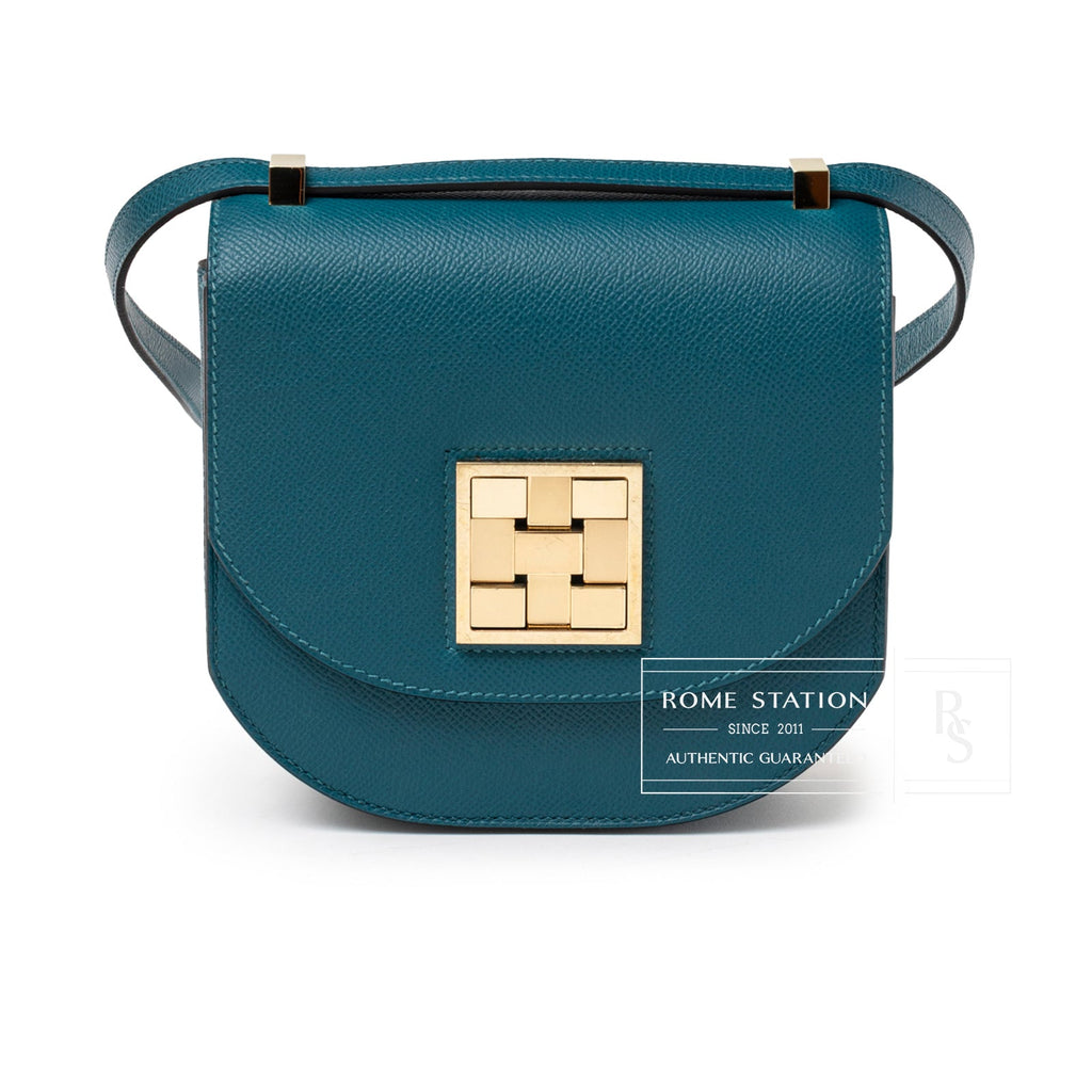 Hermès Mosaique Au 24-17 Vert Bosphore Epsom Permabrass Hardware