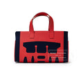 Hermès Petit H Decoupe Basse PM Skeleton Tote Rouge/Navy Epsom/Felt