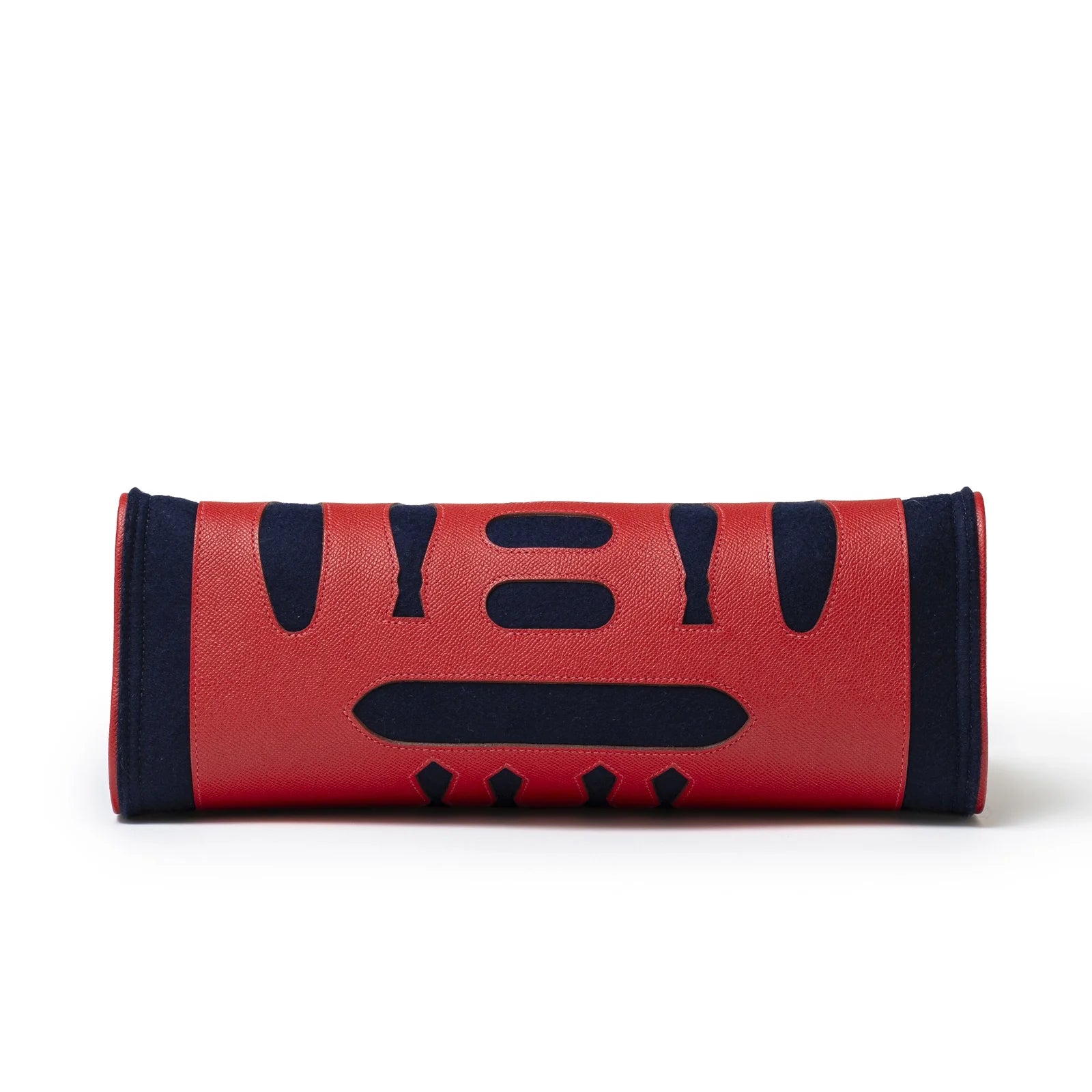 Hermès Petit H Decoupe Basse PM Skeleton Tote Rouge/Navy Epsom/Felt