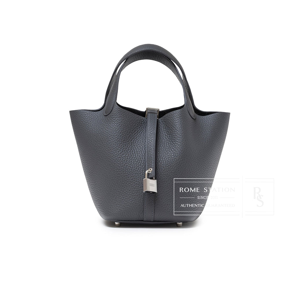 Hermès Picotin 18 Ardosie Clemence Palladium Hardware