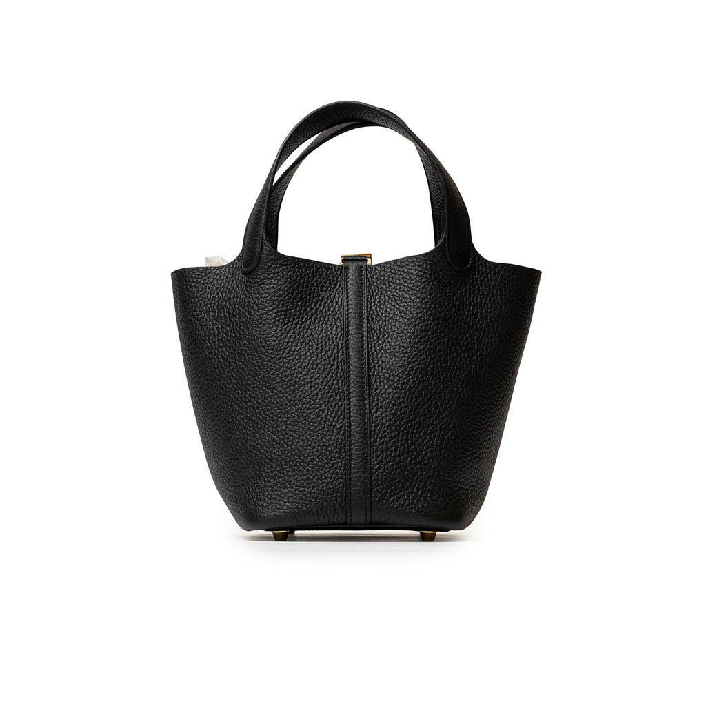 Hermès Picotin 18 Black Clemence Gold Hardware