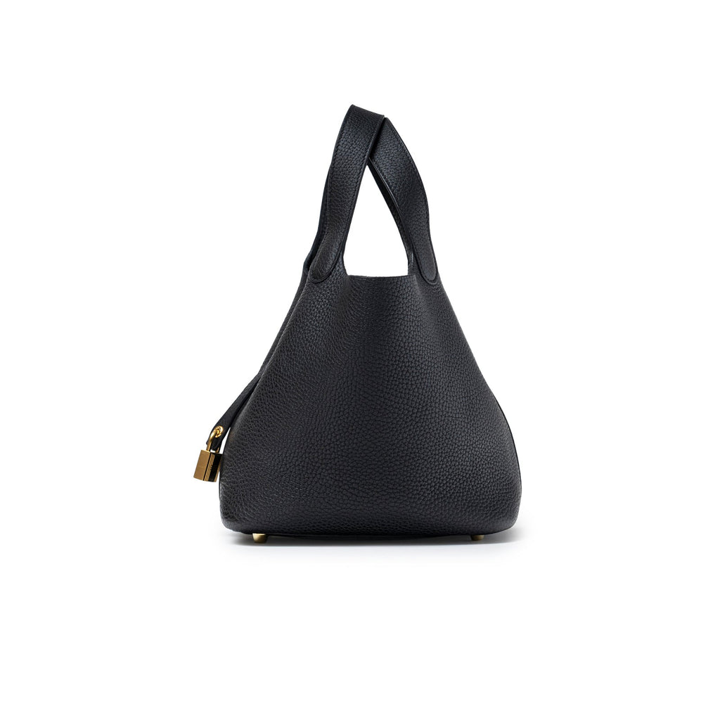 Hermès Picotin 18 Black Clemence Gold Hardware