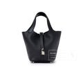 Hermès Picotin 18 Black Clemence Palladium Hardware