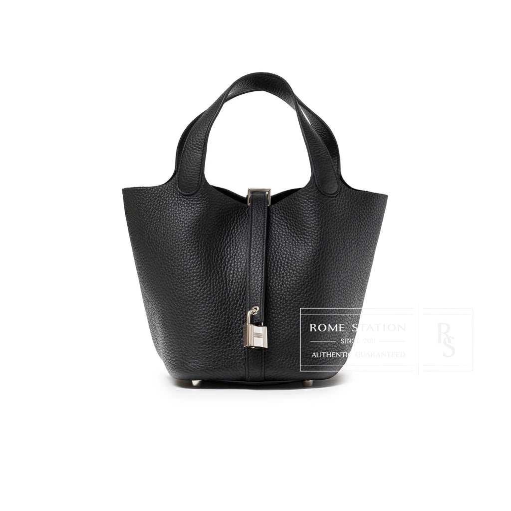 Hermès Picotin 18 Black Clemence Palladium Hardware