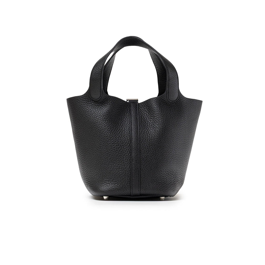 Hermès Picotin 18 Black Clemence Palladium Hardware