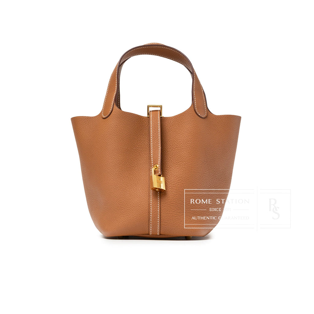 Hermès Picotin 18 Gold Clemence Gold Hardware
