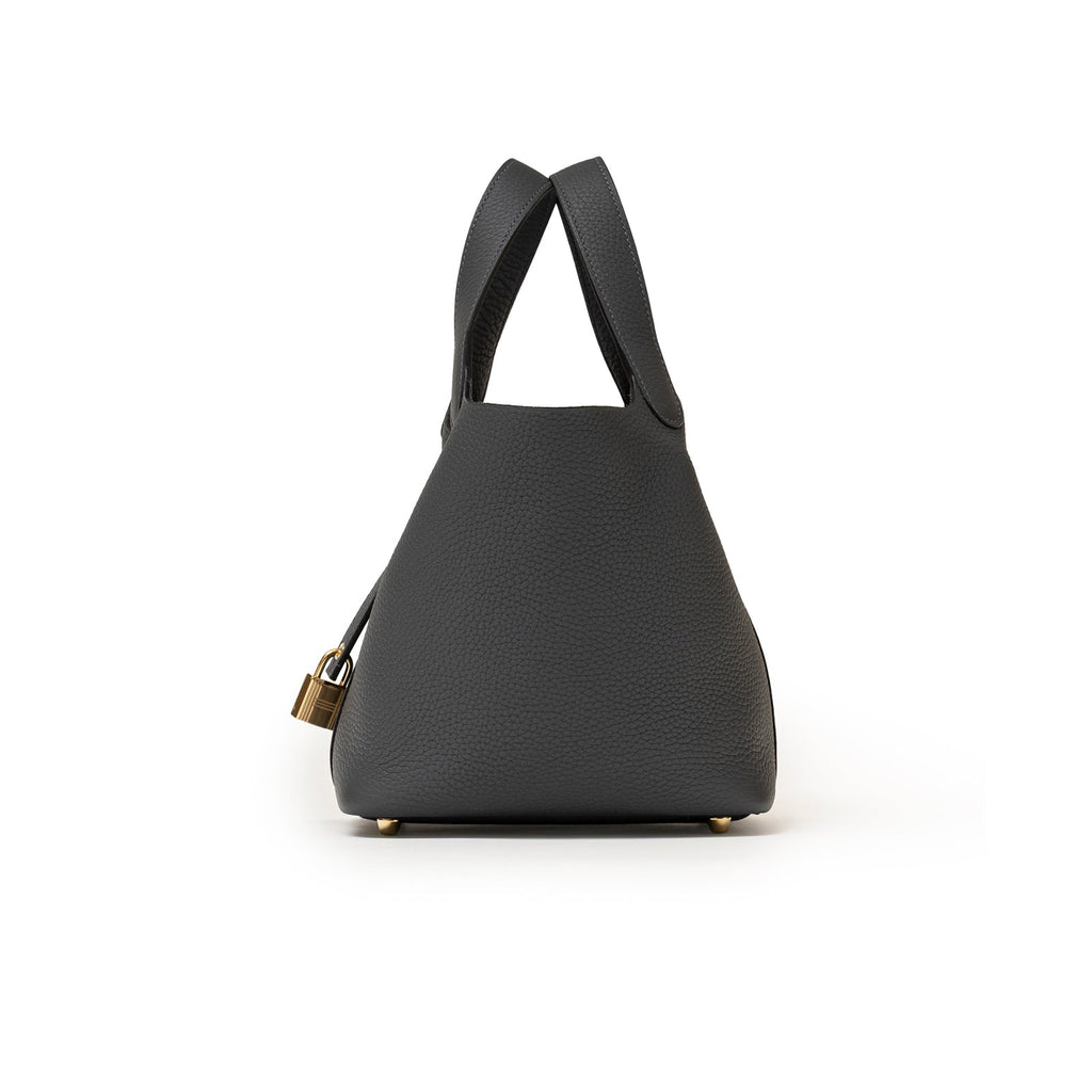 Hermès Picotin 18 Gris Misty Clemence Permabrass Hardware