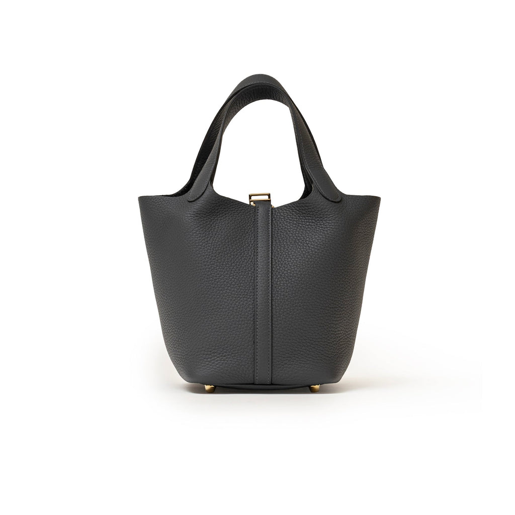 Hermès Picotin 18 Gris Misty Clemence Permabrass Hardware