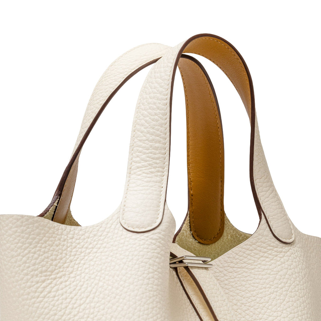 Hermès Picotin 18 Nata and Sesame Clemence/Swift Palladium Hardware
