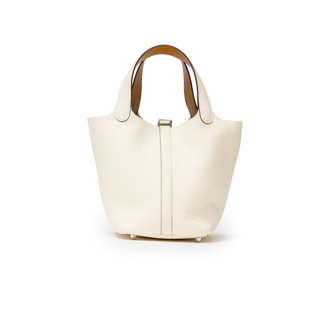 Hermès Picotin 18 Nata and Sesame Clemence/Swift Palladium Hardware