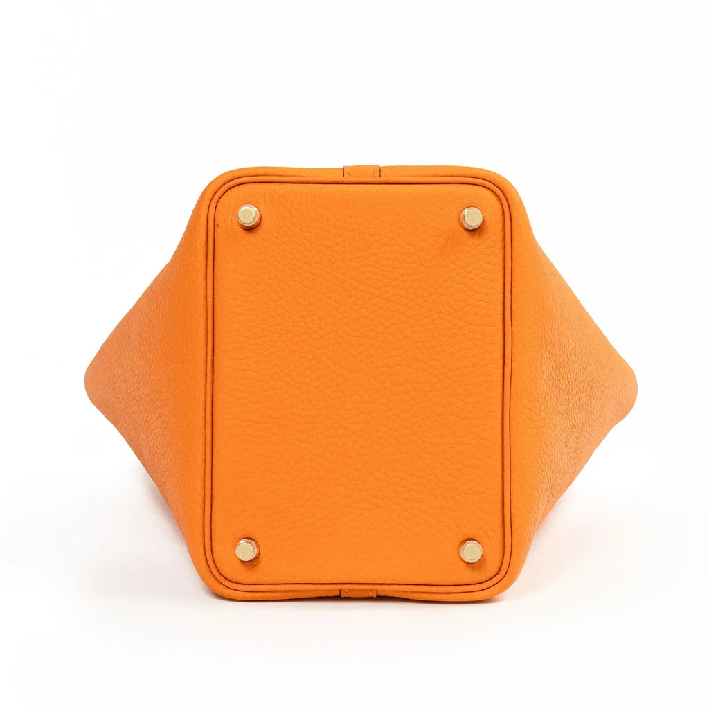 Hermès Picotin 18 Orange Clemence Gold Hardware