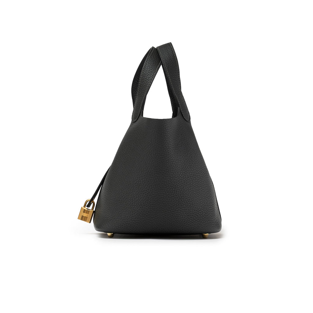 Hermès Picotin 18 Vert Fonce Clemence Gold Hardware