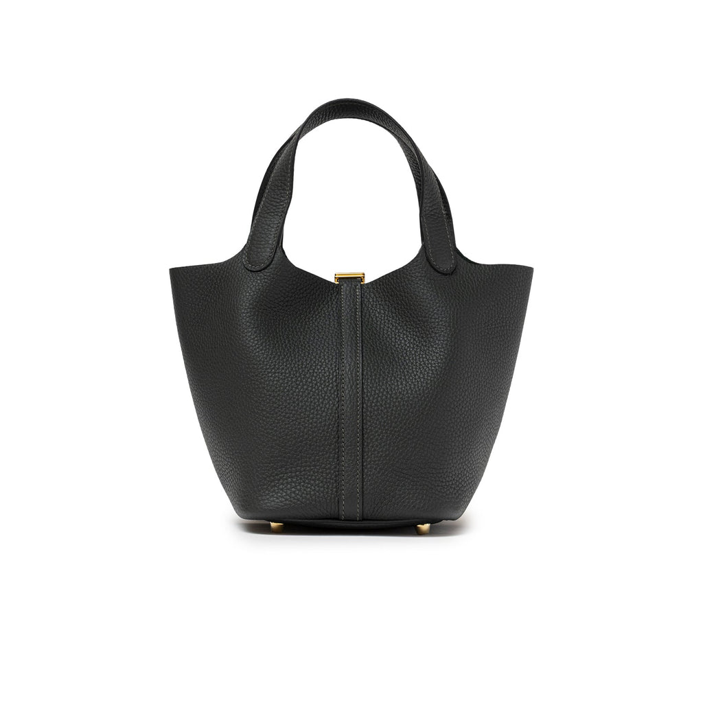 Hermès Picotin 18 Vert Fonce Clemence Gold Hardware