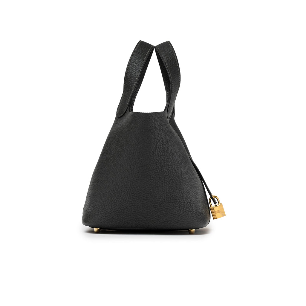 Hermès Picotin 18 Vert Fonce Clemence Gold Hardware