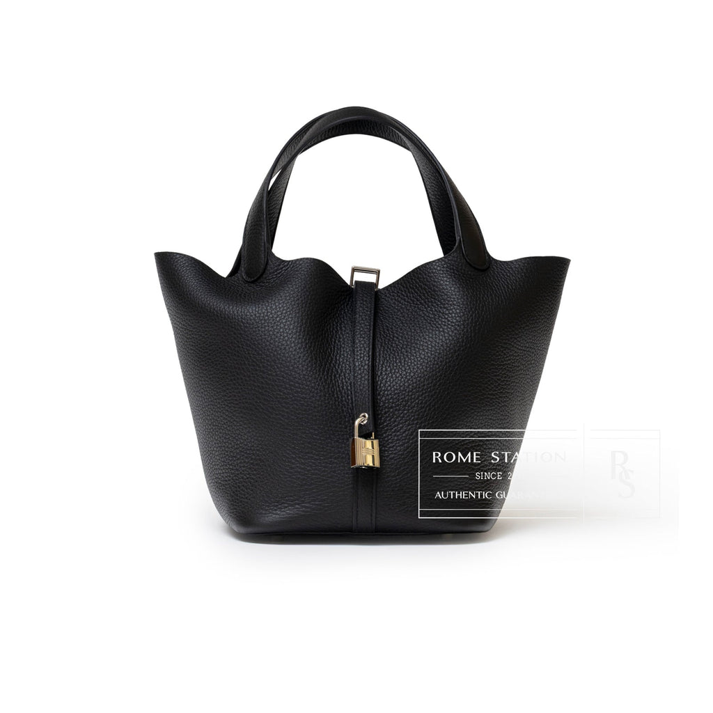 Hermès Picotin 22 Black Clemence Palladium Hardware