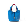 Hermès Picotin 22 Blue Frida/Rose Mexico Clemence Palladium Hardware