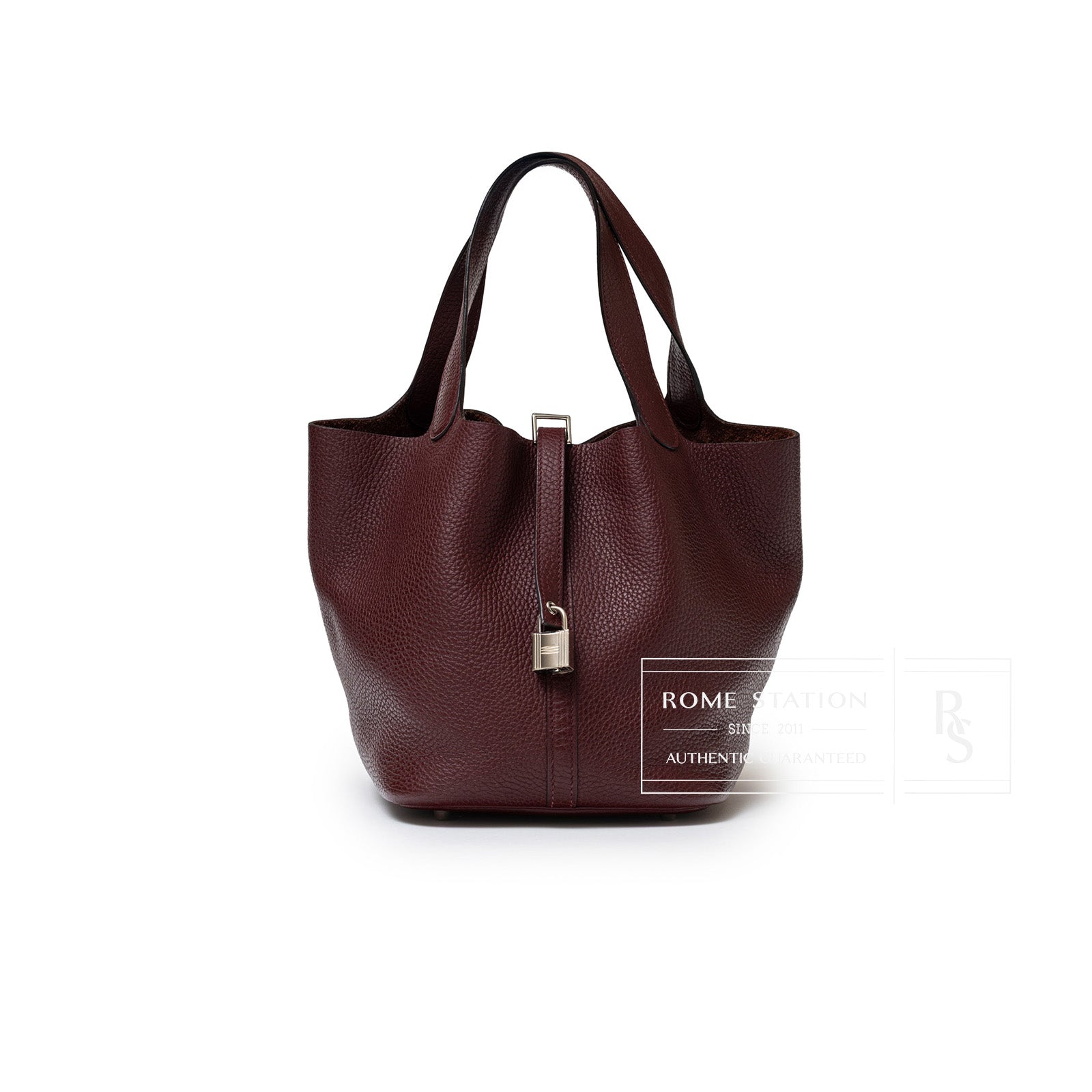 Hermès Picotin 22 Bordeaux Clemence Palladium Hardware
