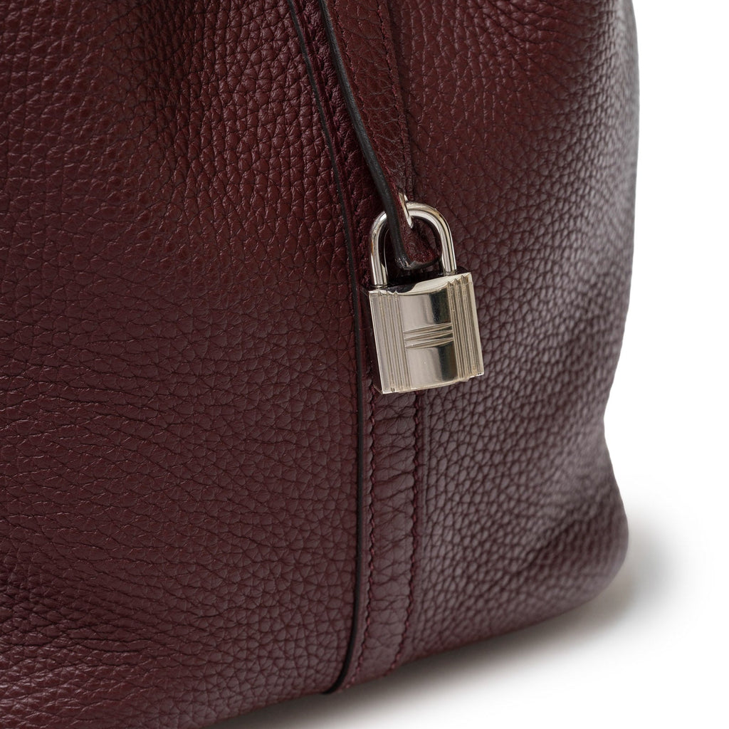 Hermès Picotin 22 Bordeaux Clemence Palladium Hardware