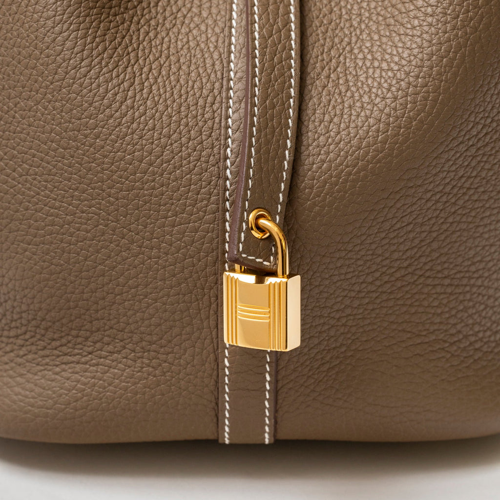Hermès Picotin 22 Etoupe Clemence Gold Hardware