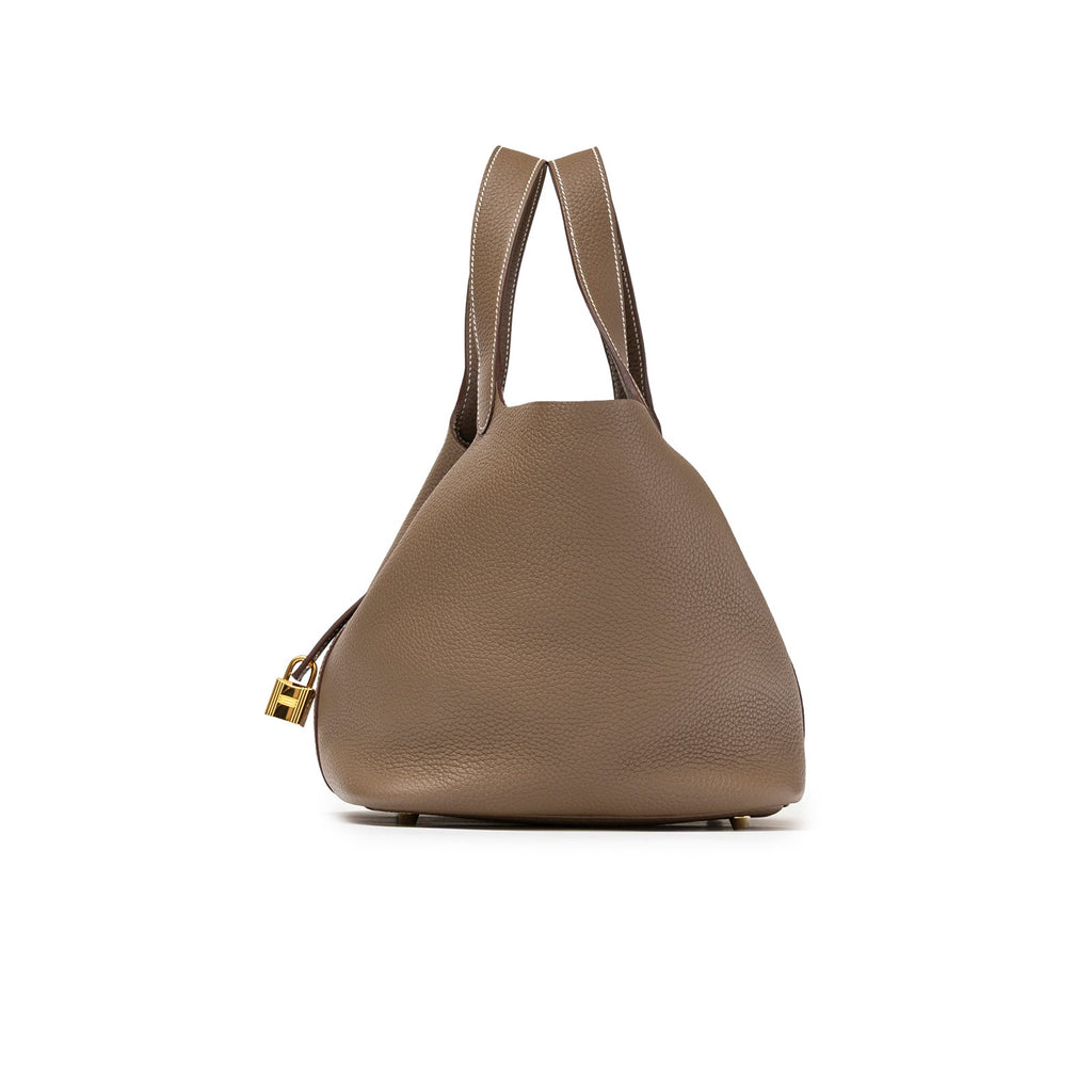 Hermès Picotin 22 Etoupe Clemence Gold Hardware