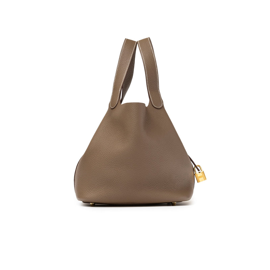 Hermès Picotin 22 Etoupe Clemence Gold Hardware