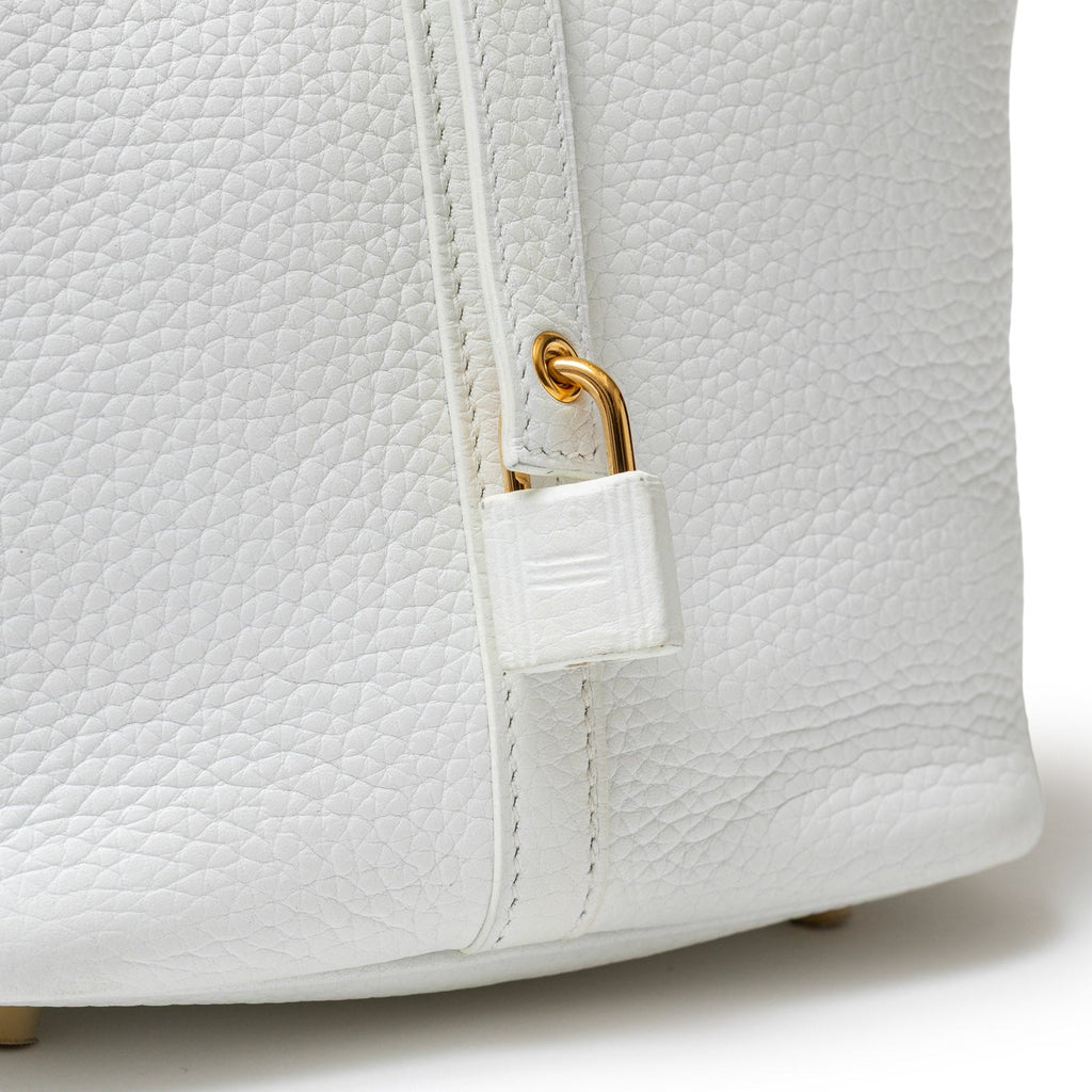 Hermès Picotin 22 New White Clemence Leather Hardware