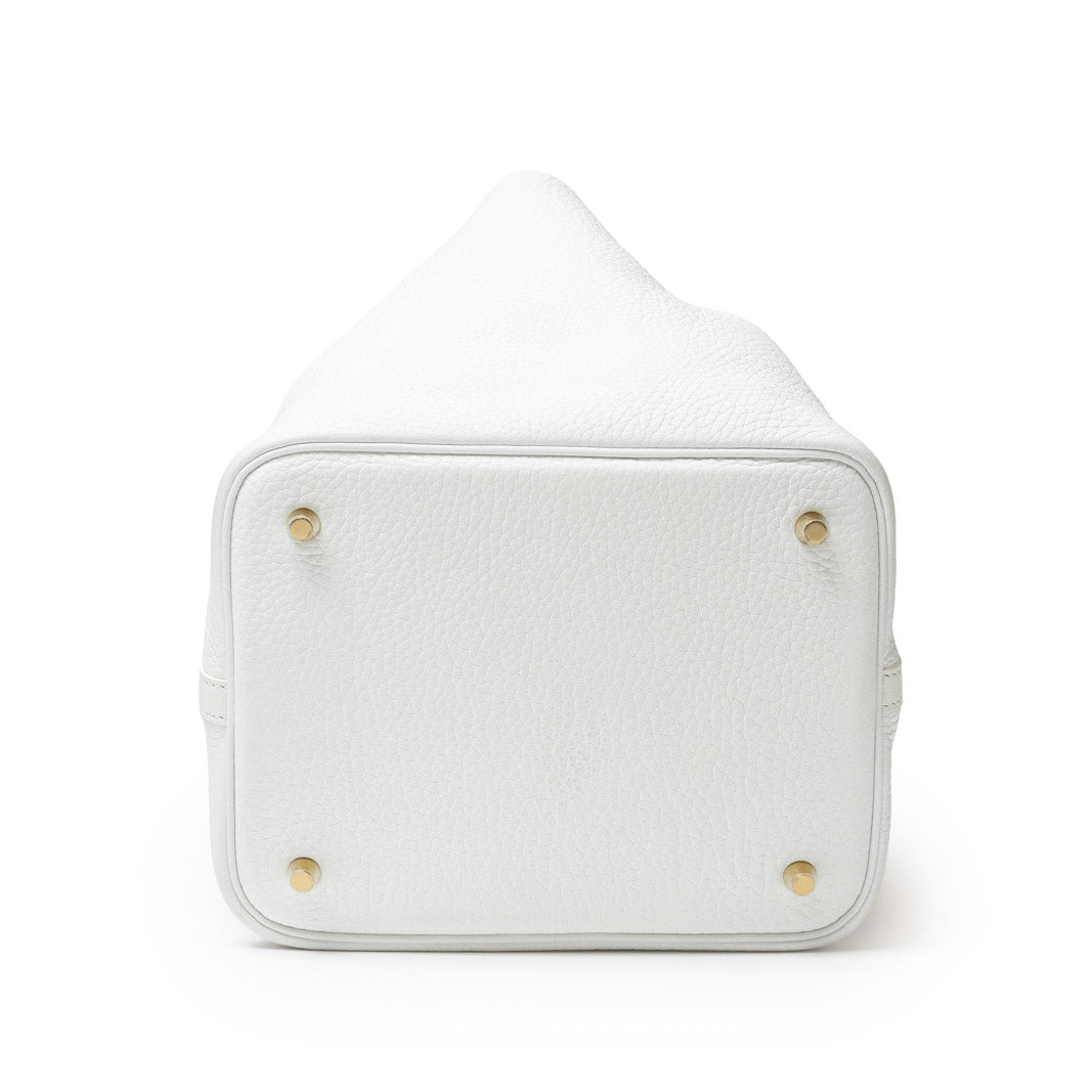 Hermès Picotin 22 New White Clemence Leather Hardware