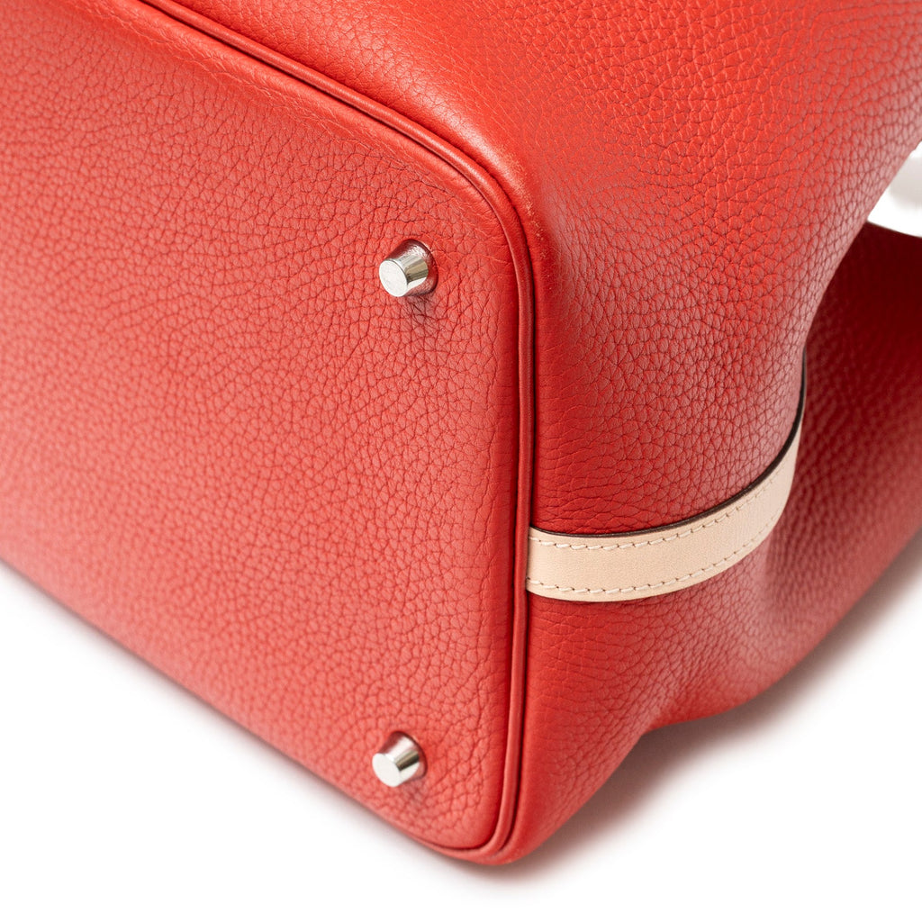 Hermès Picotin 22 Rouge Tomate Rose Elegante Clemence Palladium Hardware