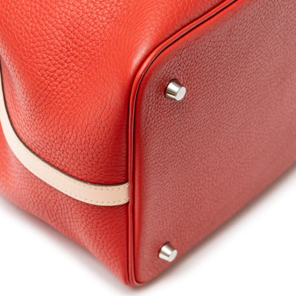 Hermès Picotin 22 Rouge Tomate Rose Elegante Clemence Palladium Hardware
