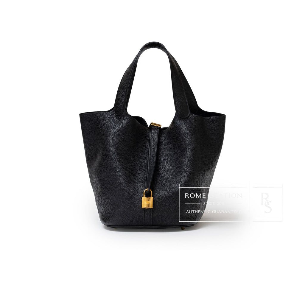 Hermès Picotin 26 Black Clemence Gold Hardware
