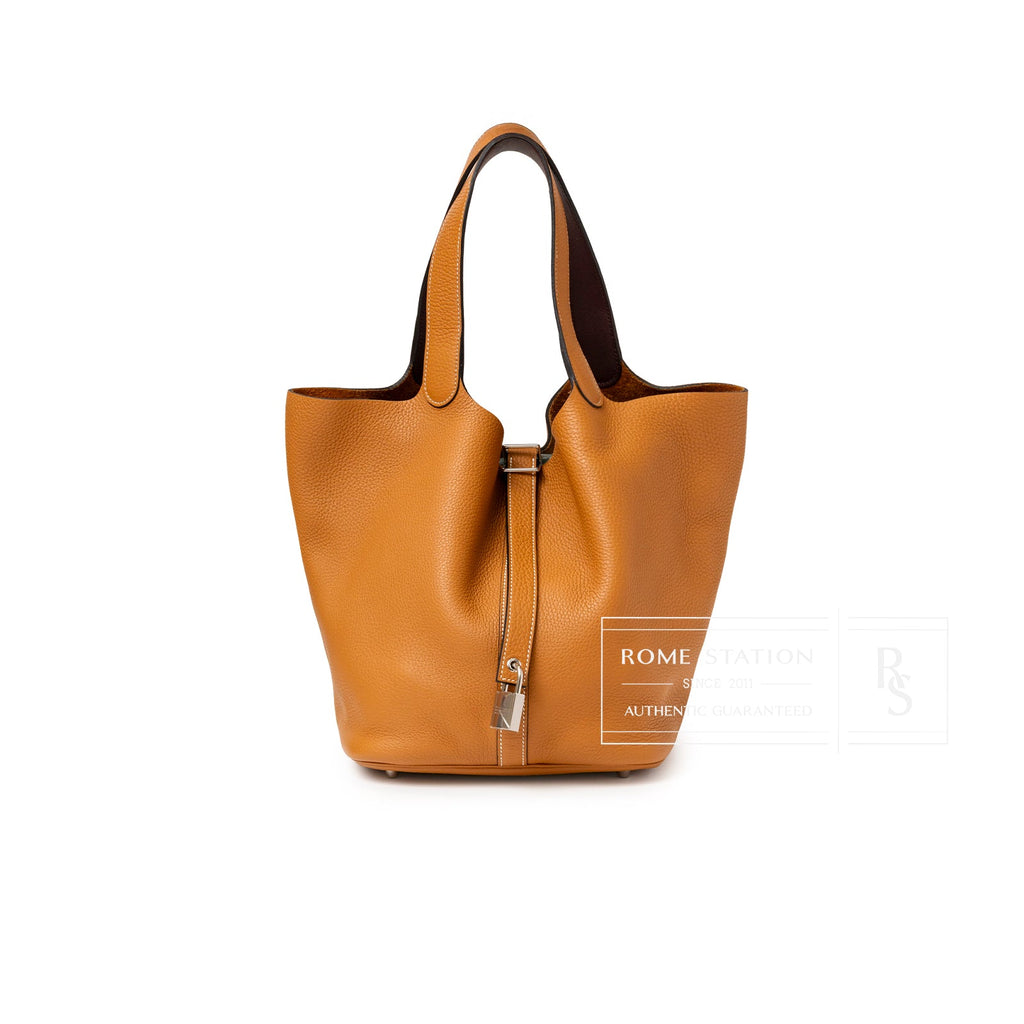 Hermès Picotin 26 Toffee Bordeaux Clemence Palladium Hardware