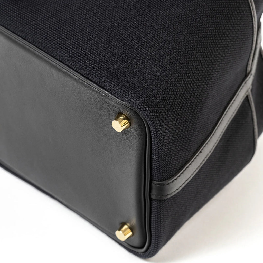 Hermès Picotin Cargo 18 Black Swift and Geoland Toile Canvas Gold Hardware